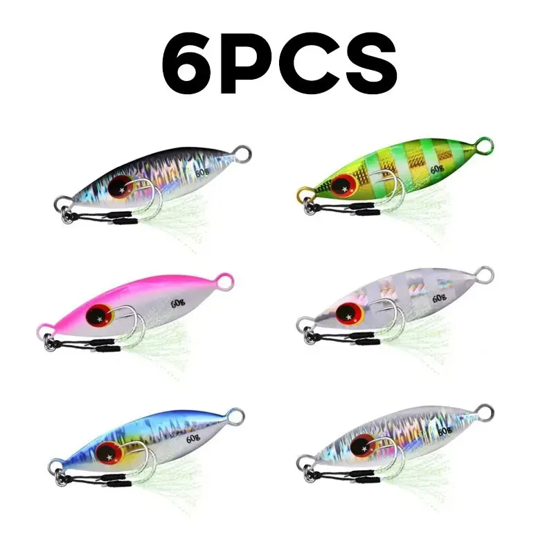 Fishing Lure Spoon - Inchiku Metal Jig Spoon Lure 6pcs