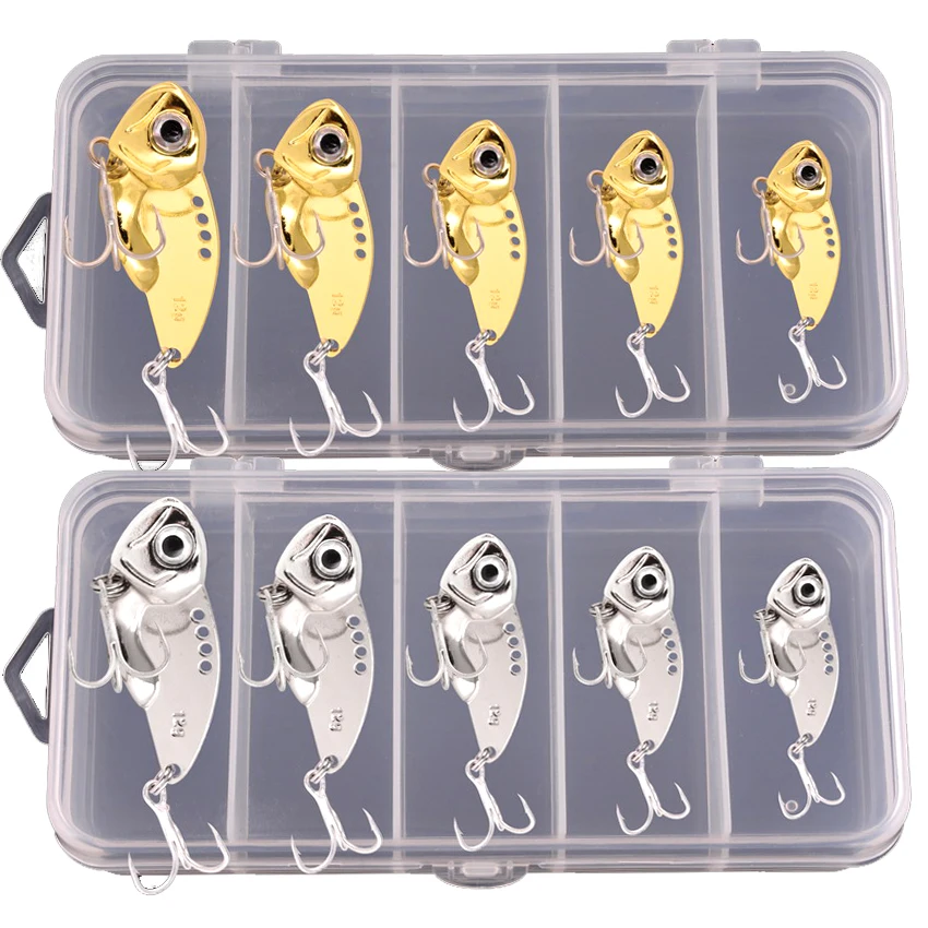 Fishing Lure Spoon - 5pcs Metal VIB Spoon Fishing Lure