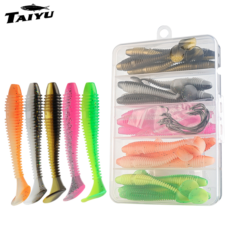 TAIYU 25/35pcs/Set Soft Fishin - Fishing Lure Soft Plastic recension och pris